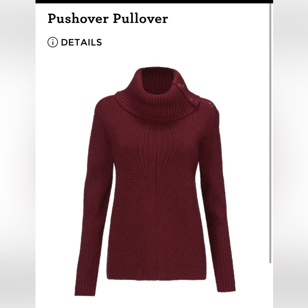Cabi oversized sweater with snap neck. Size large.